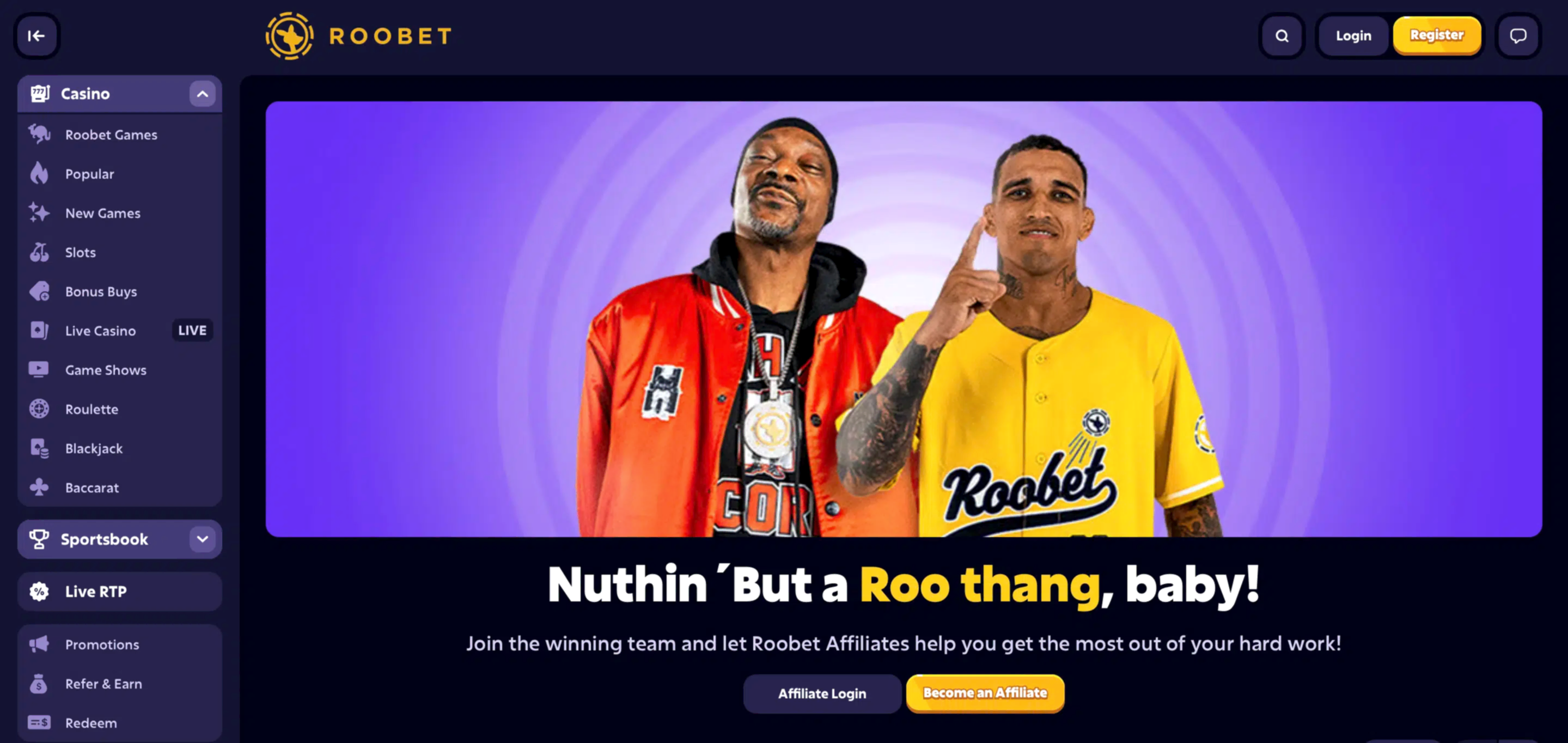 roobet affiliates bitcoin casino affiliate program